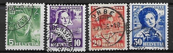 STROJE LUDOWE SZWAJCARIA MI.306-309 KASOWANY