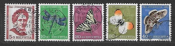 OWADY SZWAJCARIA MI.561-565 KASOWANY