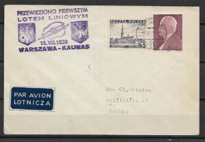POCZTA LOTNICZA FI.138a KOPERTA