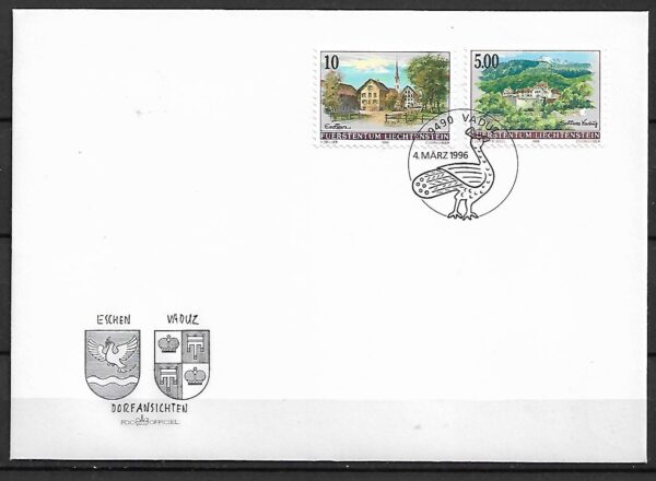 FDC ARCHITEKTURA LIECHTENSTEIN MI.1126-1127
