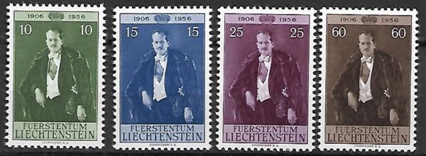 SŁAWNI LIECHTENSTEIN MI.348-351**