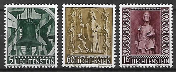 SZTUKA LIECHTENSTEIN MI.386-388**