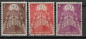 EUROPA LUXEMBURG MI.572-574 KASOWANE