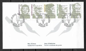 FDC SŁAWNI LUDZIE KANADA MI.1600-1604