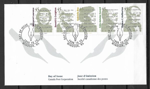 FDC SŁAWNI LUDZIE KANADA MI.1600-1604