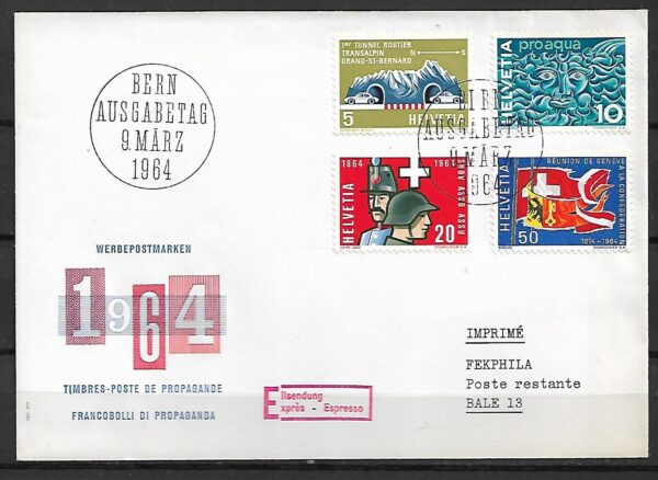 FDC ROCZNICA SZWAJCARIA MI.791-794