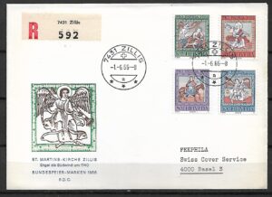 FDC RELIGIA SZWAJCARIA MI.837-840