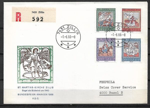 FDC RELIGIA SZWAJCARIA MI.837-840