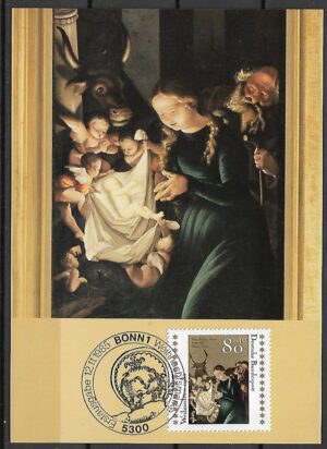 BOŻE NARODZENIE RFN MI.1267 NA KARCIE MAXIMUM