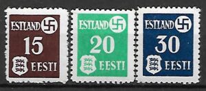 OKUPACJA NIEMIECKA ESTLAND MI.1-3x**