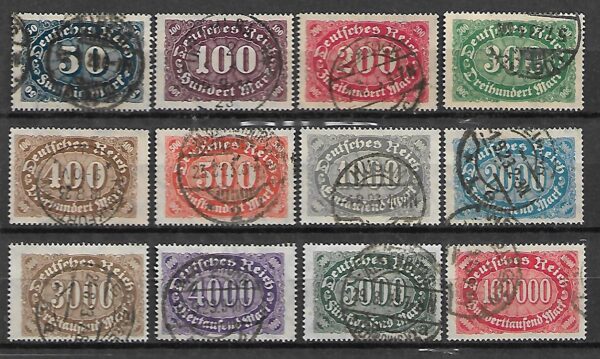 NIEMCY RZESZA  MI.246-257 KASOWANY