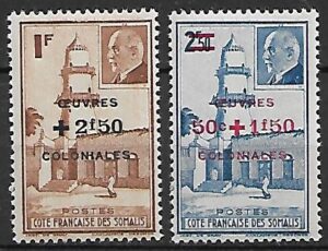 KOLONIE FRANCUSKIE SOMALIA MI.265-266**