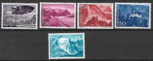 KRAJOBRAZY LIECHTENSTEIN MI.381-385**