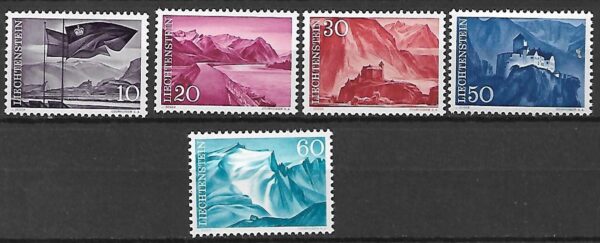 KRAJOBRAZY LIECHTENSTEIN MI.381-385**