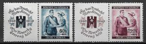 CZERWONY KRZYŻ CZECHY I MORAWY MI.53-54**PRZYWIESZKA Z LEWEJ STRONY