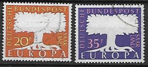 EUROPA CEPT SAARLAND MI.402-403 KASOWANY