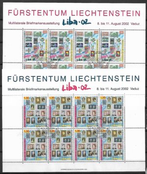 DZIEŃ ZNACZKA LIECHTENSTEIN MI.ARK.1297-1298 KASOWANY