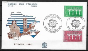 FDC EUROPA CEPT ANDORRA FRANCUSKA MI.350-351