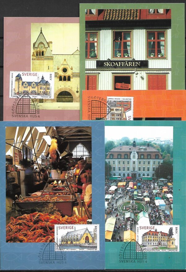 ARCHITEKTURA SZWECJA MI.2043-2047 NA KARTACH MAXIMUM