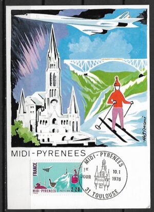 GÓRY FRANCJA MI.1952 NA KARTACH MAXIMUM