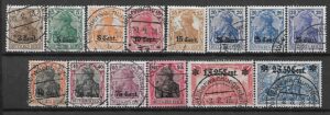 NIEMCY OKUPACJA BELGII MI.1-12 6a,b,c  KASOWANY