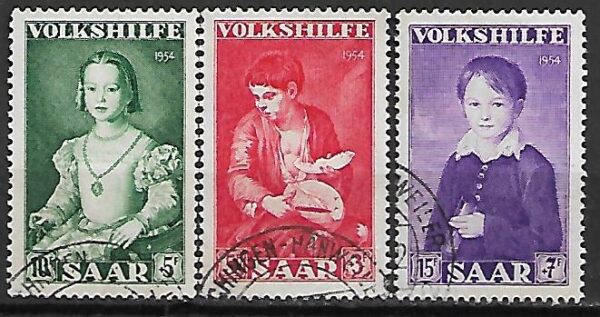 MALARSTWO NIEMCY SAARA MI.354-356 KASOWANY