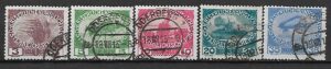 WOJNA AUSTRIA MI.180-184 KASOWANY