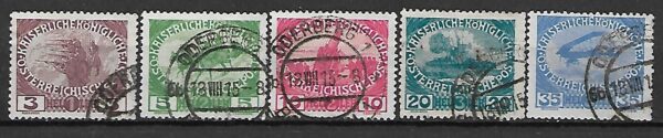 WOJNA AUSTRIA MI.180-184 KASOWANY