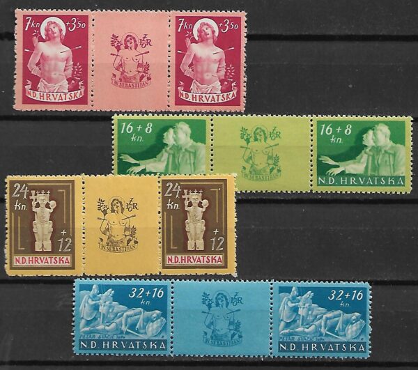 WOJSKO CHORWACJA MI.154-157**ZNACZEK PRZYWIESZKA ZNACZEK