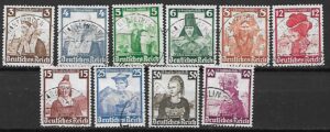 NIEMCY RZESZA MI.588-597 KASOWANY