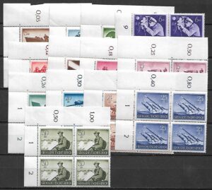NIEMCY RZESZA MI.873-885**CZWÓRKI Z LEWYM MARGINESEM