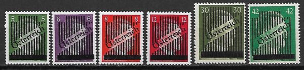 SERIA PRZEDRUKOWA AUSTRIA MI.668-673II**