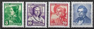 STROJE LUDOWE SZWAJCARIA MI.287-290**