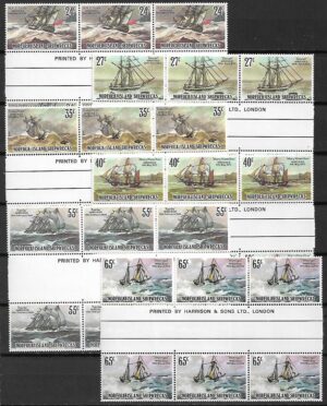 ŻAGLOWCE NORFOLK MI.289-294**ROZDZIELONE PUSTOPOLEM