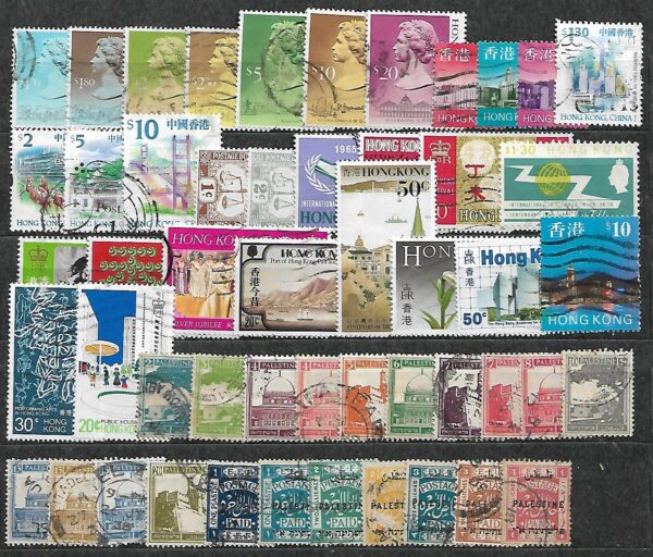 ZESTAW ZNACZKÓW HONGKONG I PALESTYNA NR 1