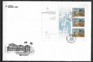 FDC EUROPA AZORY MI.BL.3