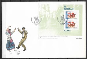 FDC EUROPA AZORY MI.BL.2