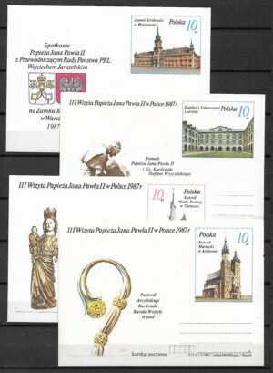 Cp.FI.950-958**III WIZYTA JANA PAWŁA II W POLSCE KOMPLET