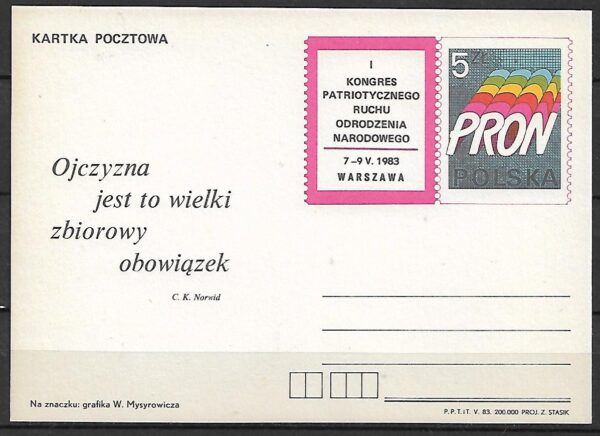 Cp.FI.827**I KONGRES PRON