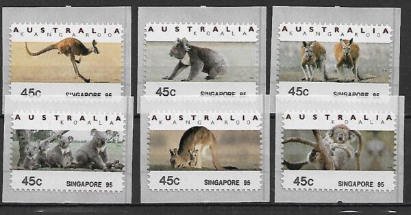 ZWIERZĘTA AUSTRALI MI.40-45**ZNACZKI Z AUTOMATU
