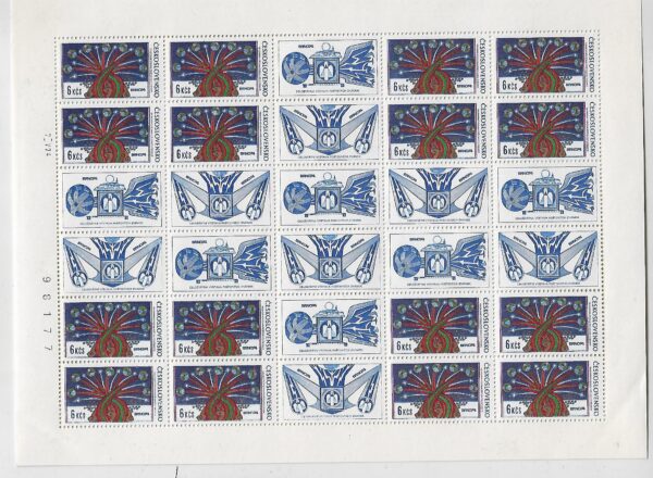 WYSTAWA FILATELISTYCZNA CZECHOSŁOWACJA MI.ARK.2209-2210**KOMPLET