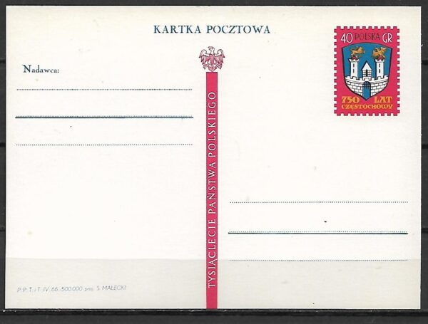 Cp.FI.304** 750 LECIE CZĘSTOCHOWY