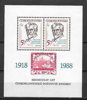 SŁAWNI LUDZIE CZECHOSŁOWACJA MI.BL.87**