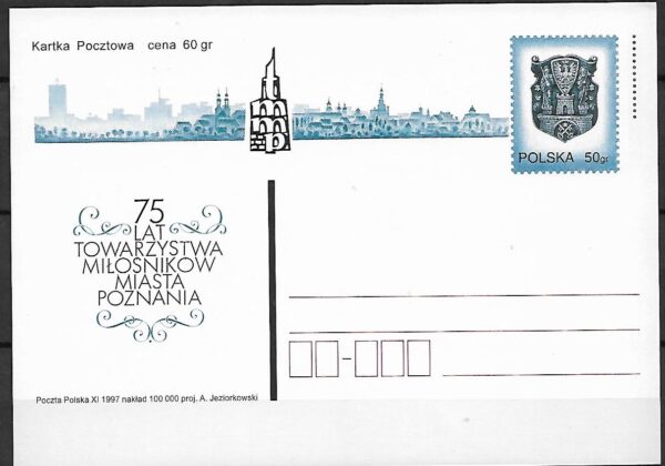 Cp.FI.1163**75 LAT TOWARZYSTWA MIŁOŚNIKÓW MIASTA POZNANIA