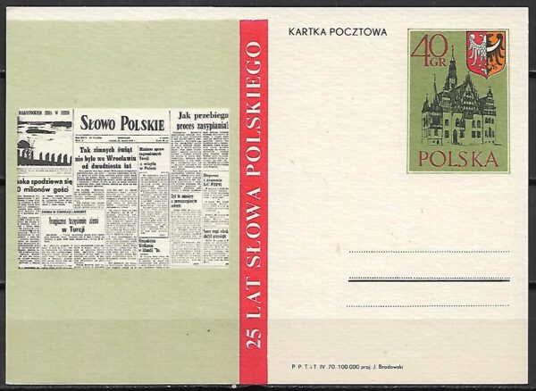 Cp.FI.452**25 LECIE WROCŁAWSKIEJ GAZETY ''SŁOWO POLSKIE''