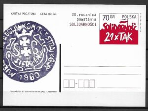 Cp.FI.1235**20 ROCZNICA POWSTANIA SOLIDARNOŚCI