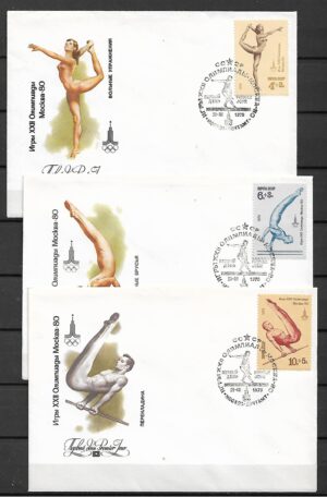 FDC OLIMPIADA SPORTOWA ZSRR MI.4830-4834