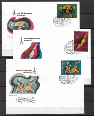 FDC OLIMPIADA SPORTOWA ZSRR MI.4707-4711
