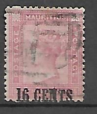 KOLONIE ANGIELSKIE MAURITIUS MI.64 KASOWANY