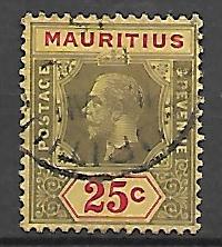 KOLONIE ANGIELSKIE MAURITIUS MI.148xa KASOWANY